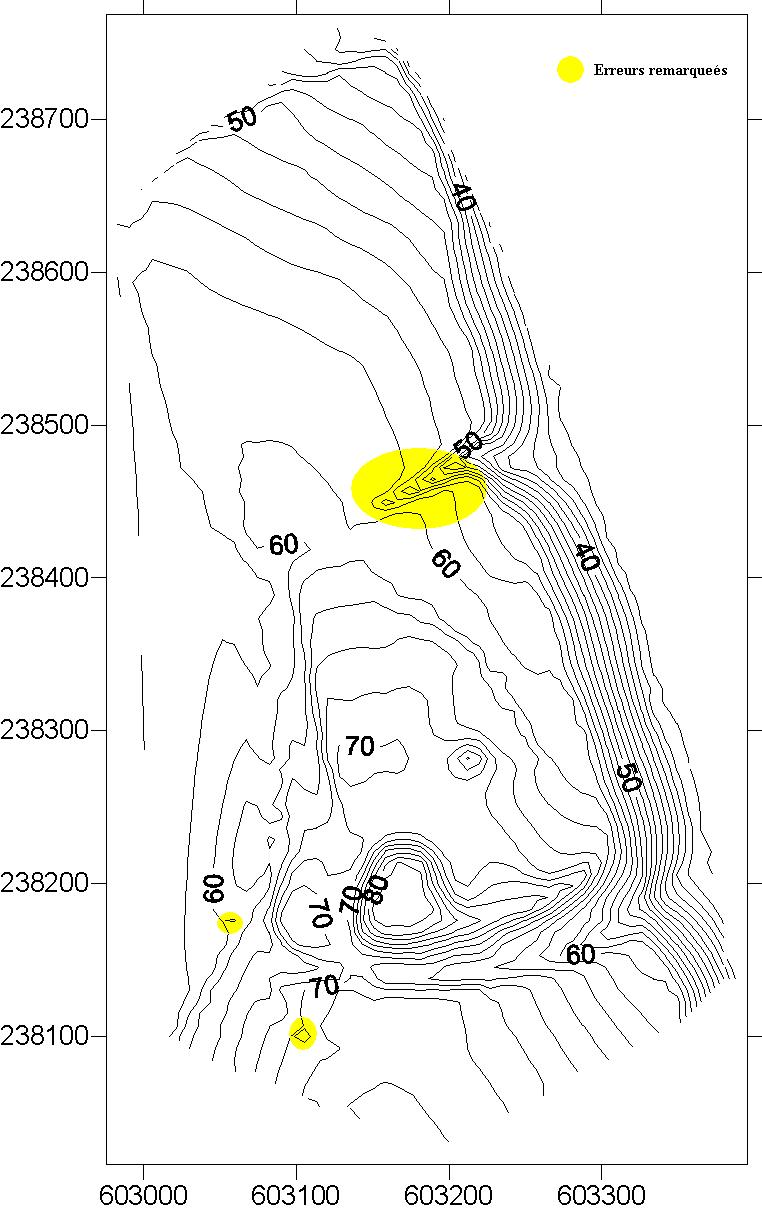 Résultat imparfait obtenu avec la méthode Natural Neighbor