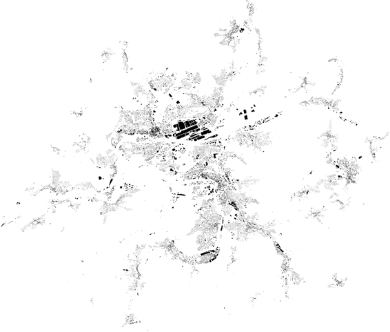 Carte des éléments bâtis de Montbéliard